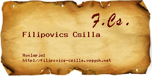 Filipovics Csilla névjegykártya