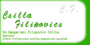 csilla filipovics business card